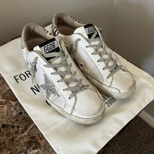 Golden Goose white sneakers with Silver Star